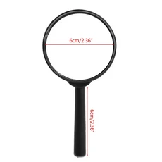 플라스틱 손잡이가 있는 휴대용 돋보기 노인 및 어린이용 돋보기 렌즈, 5X Plastic, 1개