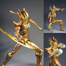 골드 컬러 가동 피규어 기계인형 조립 가능 남자아이 생일선물, 골든 세로 [선물 상자] 17cm 슈퍼 가동