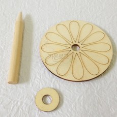 가온로그 나무 팽이 국화 1조 우드팽이