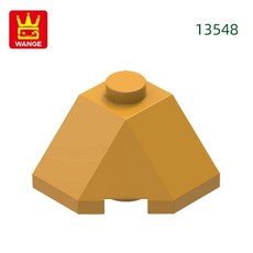 슬로프 지붕 타일 도트 블록 컬러 벽돌과 조립 부품, 20. 66.Pearl Gold, 1개