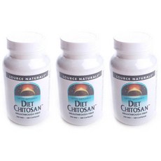 소스내츄럴스 키토산 250mg 캡슐 글루텐 프리 무설탕, 120정, 3개