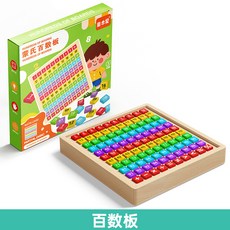 童木星 木製百數板 數學啟蒙兒童益智玩具, 1個, 百數板【數字認知啟蒙】