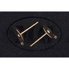 沐錦飾品材料DIY 吊耳平台耳針@200入，手工耳環配件，DIY飾品材料，耳飾配件, 1個, 8MM(無鎳金)200入/瓶, 無鎳金