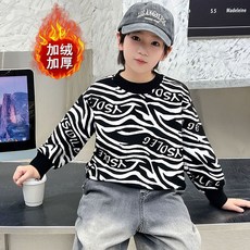 兒童加厚毛衣 秋冬加絨保暖上衣 中大童針織打底衫