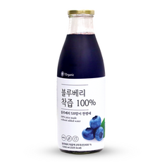 [100% 착즙] 블루베리주스 NFC 블루베리즙 원액쥬스, 1개, 1L
