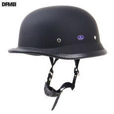 DFMEI 鋼盔 夏盔復古頭盔仿二戰軍盔太子盔騎行盔307, 1個, 亞黑:XL
