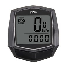 자전거 컴퓨터 속도계 및 주행 거리계 유선 방수 전기 라이딩 컨트롤패널 15 가지 기능, 01 Black, 1개