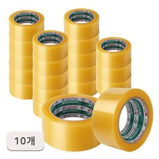 금성K&T 박스테이프 중포장 48mm x 80M, 투명, 10개