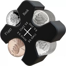 미국동전지갑 여행동전클립 클립 저금통 쇼핑 돼지 보관, 1개, C. 석묵