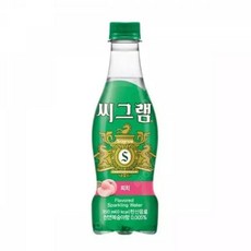 씨g 피치 350ml 페트 페트음료 탄산수간식 회사간식 탕비실간식, 1개
