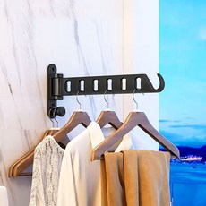 접이식 벽옷걸이 무타공 벽면 벽 행거 도어 후크, 1개, 벽 옷걸이 화이트