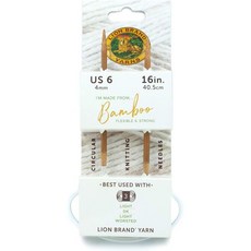 라이온 브랜드 실 대나무 뜨개질 바늘 경량/DK 및 중형 실을 위한 16인치 원형 크기 6 4mm, 라이온 브랜드 실 대나무 뜨개질 바늘 경량/DK 및 중