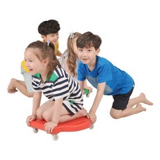 학교 유치원 협동놀이 릴레이 밸런스 스쿠터 바퀴썰매 문화센터 체육센터, 그린, 1개