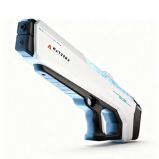 電動連發按壓式水槍 自動吸水玩具 兒童夏季玩水, 白色, 1個