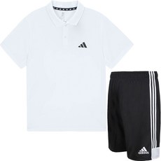 아디다스 카라티 반팔티 반바지 운동복 세트 남여공용 운동복 + ALS 마스크