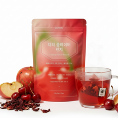 [카페스타] 체리 플레이버 펀치 새콤달콤 체리 히비스커스 베리 과일차, 1개, 25개입, 50g