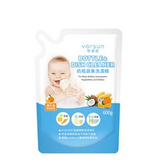 悠森兒 YORSUN 奶瓶蔬果洗潔精 650g/補充 600g，天然成分，溫和呵護，寶寶餐具清潔, 1g, 1個