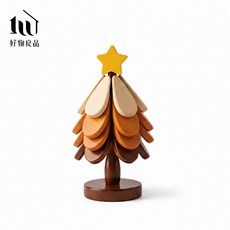 好物良品 原木聖誕樹造型隔熱墊, 1個, 星星