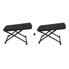 [1+1]기타발판 최고급형-6단계 높이조절-통기타 어쿠스틱 클래식 일렉 전기베이스-빙어 낚시, 2개