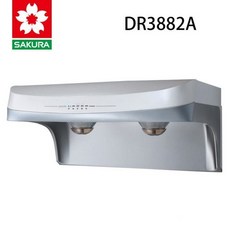 櫻花原 DR3882 流線型渦輪變頻雙效電熱除油抽油煙機, DR-3882BSL (80公分),空機宅配(不含安裝)