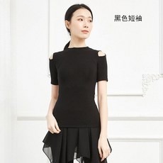 한국 무용 연습복 상의 블랙 반팔 성인 하의 심플 발레