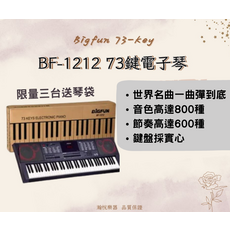 Bigfun BF-1212 73鍵電子琴 (限量三台送琴袋), 黑色, 1個