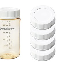 순수아 더블하트 젖병 호환 모유 이유식 보관 뚜껑 2개입 x2, 1개, 모유 저장 뚜껑 2개입 x2, 1ml