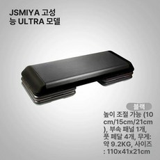 헬스 발판 에어로빅 체육관 점프 스텝박스, 블랙 3단계, 1개