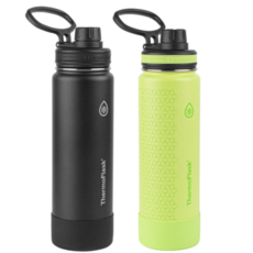 써모플라스크 보온 보냉병 710ml 2종 세트 (2024년출시) ThermoFlask 텀블러, 1세트, 블랙+라이트그린