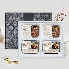 [선물세트] 한돈 한입 쪽갈비 2팩 + 한돈 돼지갈비 2팩 (총4팩), 1세트