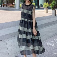 리더스타 여성투피스 원피스+슬립 오버핏 당일발송 자체제작 슬립투피스 민소매 투피스정장 세트류 슬립 원피스 세트