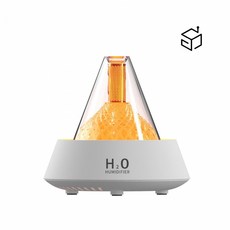 臺灣 出貨 超低價新品Type-C插電臺式傢具七彩氛圍燈加濕器仿真火燄香薰機【YiZE】, 183C白色