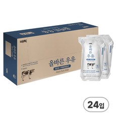 비락 올바른 우유, 180ml, 24개