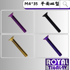 ROYAL鈦合金螺絲 M4*35皿平 RCB總泵油杯蓋螺絲 飛碟頭 64鈦合金螺絲 出貨附發票, 1個, 土豪金