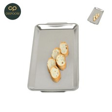 [탐니티원] 스텐식기 캠핑스텐접시 플레이팅접시 직사각 무광 스텐 접시 중