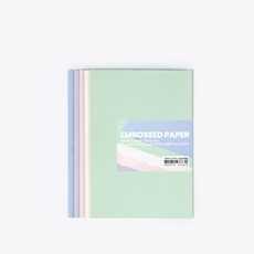 PaperPhant 하이퀄리티지 도톰한 5컬러 엠보싱 색지(5 Colored Embossed Paper)(레이드), 120g A5 80매