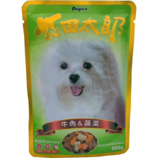 Dogsin花田太郎 犬餐包 7種口味, 1個, 24包(牛肉+蔬菜)100g
