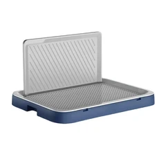 배플 개 변기 팬 트레이너 쓰레기 상자 이동식 그물 안티 스플래시 애완 화장실 강아지 청소 도구와, 02 Blue