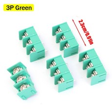 300V/20A KF7 62 2P/3P/4P 회로 배리어 용품 공장 커넥터 가정용 나사식 도구 배선용 터미널 블록 DS-FQ, 5PCS, 3P Green