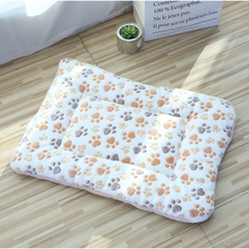 부드러운 댕냥이 애착 패턴 방석, 발자국 화이트, 1개