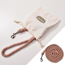 12mm 순면 리드줄 애견 강아지 로프 소형견 중형견 대형견 목줄, 1개, 커피