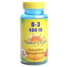 Nature's Life 維生素D3 軟膠囊, 200顆, 1罐