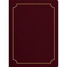 세우세 고급 종이 벨벳 상장케이스 A4, 자주색 (금박테두리), 1개