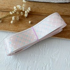 면사 레이스 장식 리본 수공예 DIY 테이프 재료 롤 타입, 1개, 100 은색 4.5m