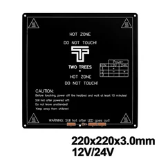 Twotrees 핫 베드 업그레이드 된 히트 220/235/310mm 24V 220W BLU-3 3D 프린터 부품 용 터미널이 있거나없, 06 Kit 4