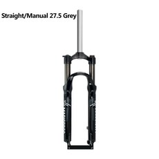 기계식 스프링 포크 수동 잠금 퀵 릴리즈 트래블 서스펜션 산악 자전거, 1개, 5. 27.5 Inch Grey