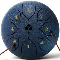 Rsasi 스틸 텅 드럼 15.2cm(6인치) 8노트 C 톤 명상 요가 및 마음챙김을 위한 레인 드럼 음악 애호가를 위한 이상적인 선물(옐로우 15.2cm(6인치) 8