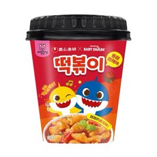 農心泰耕Baby Shark聯名炒年糕杯，香甜炸醬風味，方便快速，Q彈有嚼勁, 110g, 1個