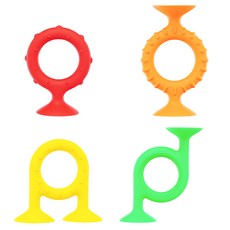 兒童早教益智吸盤玩具 拼裝互動學習, 如圖所示, 吸盤玩具4件套 馬卡龍