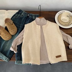 兒童韓版針織馬甲開衫 90-160碼 男童女童秋季外穿毛衣童裝